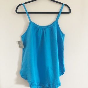 For Cynthia Blue sleeveless Blouse